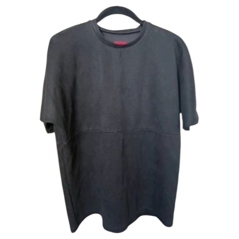 Killion Oversized Tee - Black Faux Suede - M
